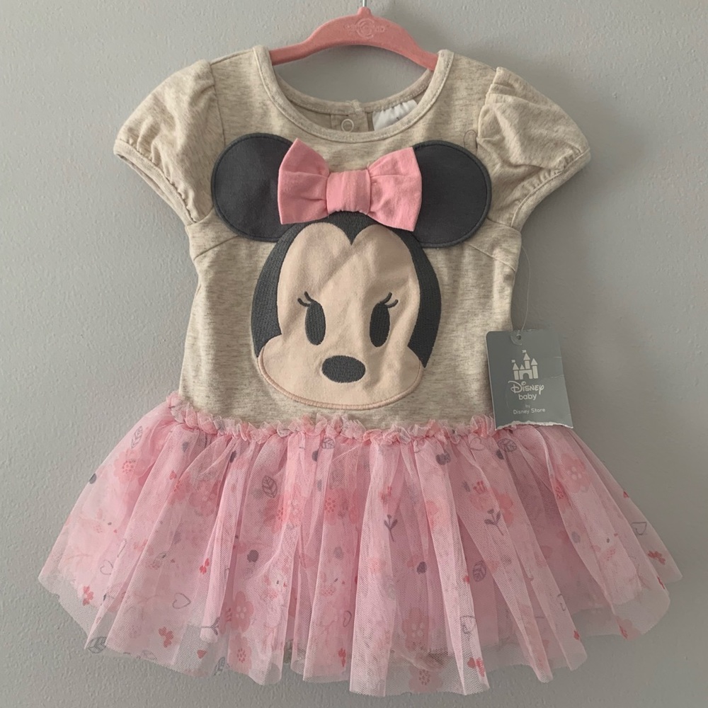 Baby girl Minnie onesie w/ tutu skirt